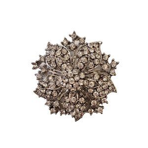 Crystal Rhinestones Flower Brooch